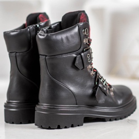 Weide Bottes de roche avec boucle le noir 4