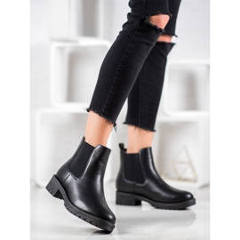SHELOVET Bottines Chelsea à enfiler noir 1