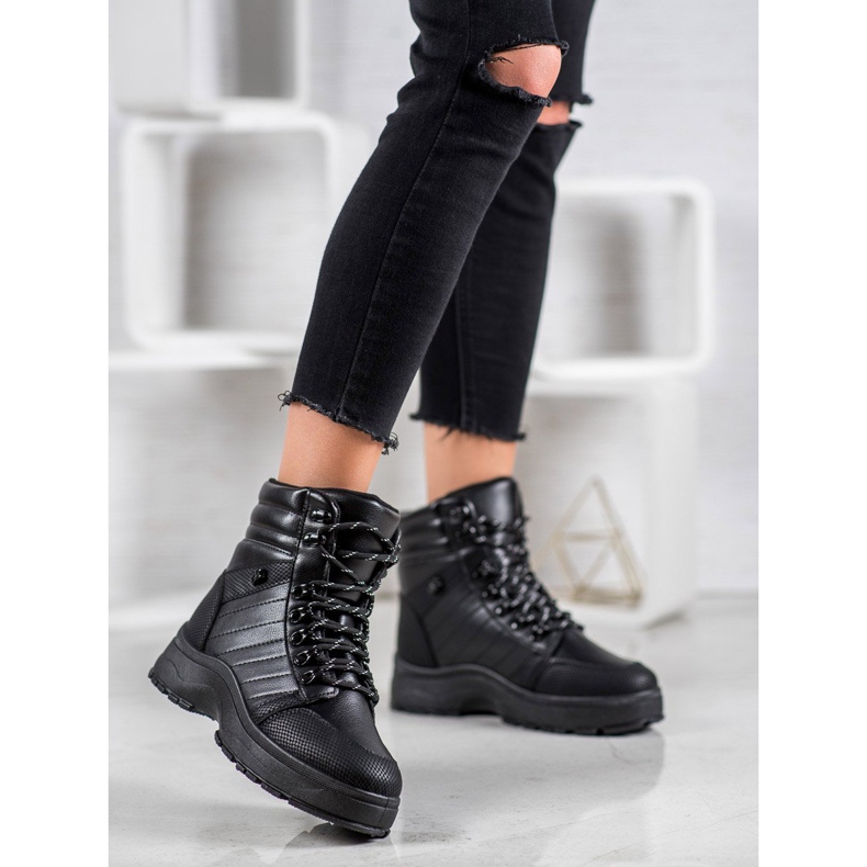 SHELOVET Baskets chaudes le noir 2