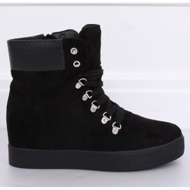 Bottines compensées noires Serpentine RQ216 noires le noir 2
