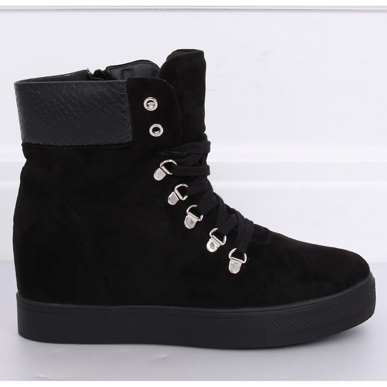 Bottines compensées noires Serpentine RQ216 noires 2