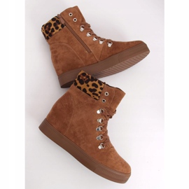 Bottes sur un camel compensé caché RQ216 Camel brun 1