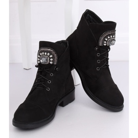 Bottines en daim noir E9315 Noir le noir 1