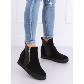 Noir RQ235 Bottes noires sur un coin caché le noir 3