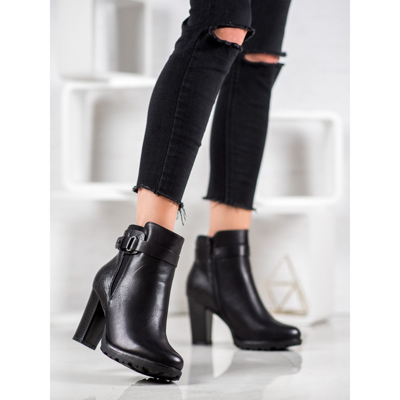 Super Mode Bottes élégantes sur un poteau le noir 1 Super Mode Bottes élégantes sur un poteau le noir 1