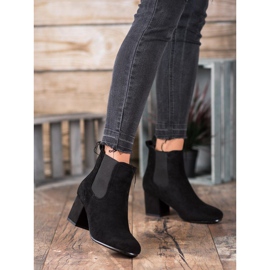 Bestelle Bottines à enfiler sur un poteau noir 2