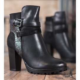 SDS Bottes à talons à la mode le noir 3