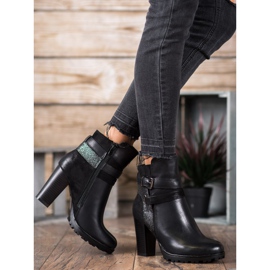 SDS Bottes à talons à la mode le noir 1