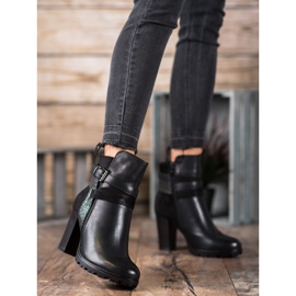SDS Bottes à talons à la mode le noir 2