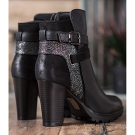 SDS Bottes à talons à la mode le noir 4