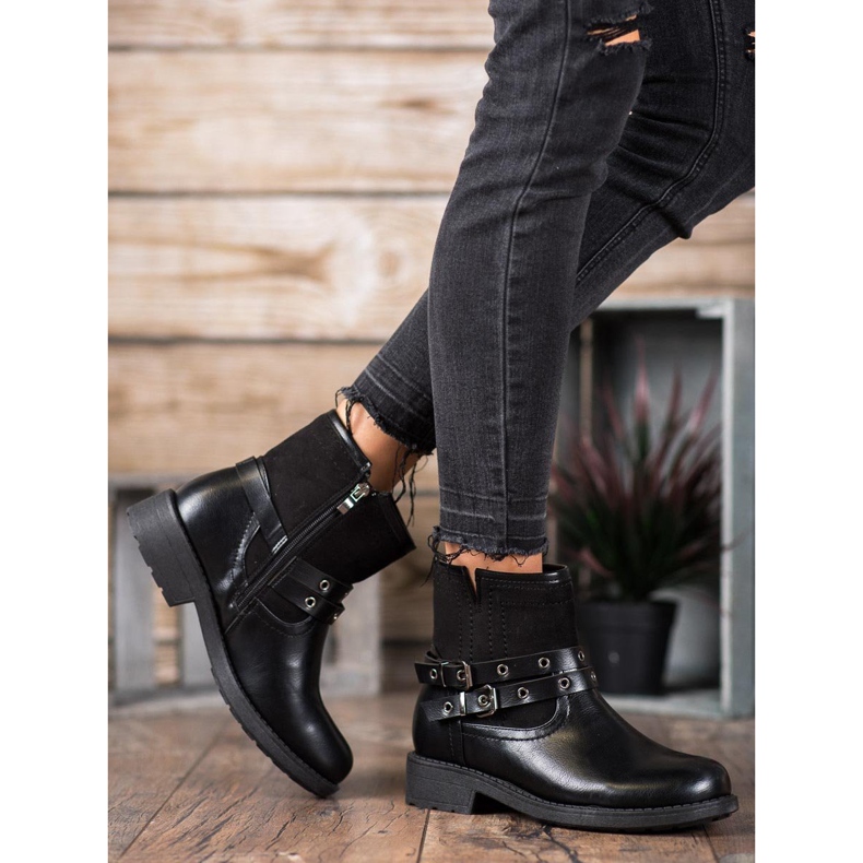 SHELOVET Travailleurs confortables avec une boucle le noir 1