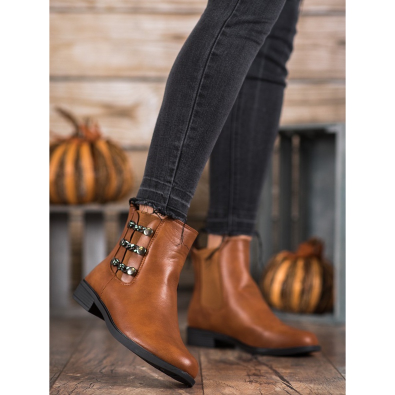 SHELOVET Bottines Chelsea élégantes brun 1 SHELOVET Bottines Chelsea élégantes brun 1