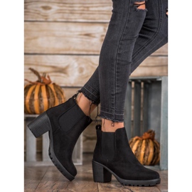 SDS Bottines Chelsea confortables sur un poteau le noir 1 SDS Bottines Chelsea confortables sur un poteau le noir 1
