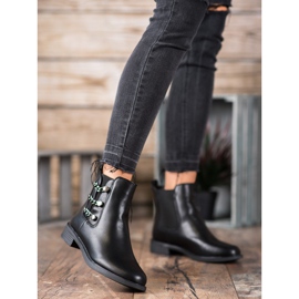 SHELOVET Bottines Chelsea élégantes le noir 2