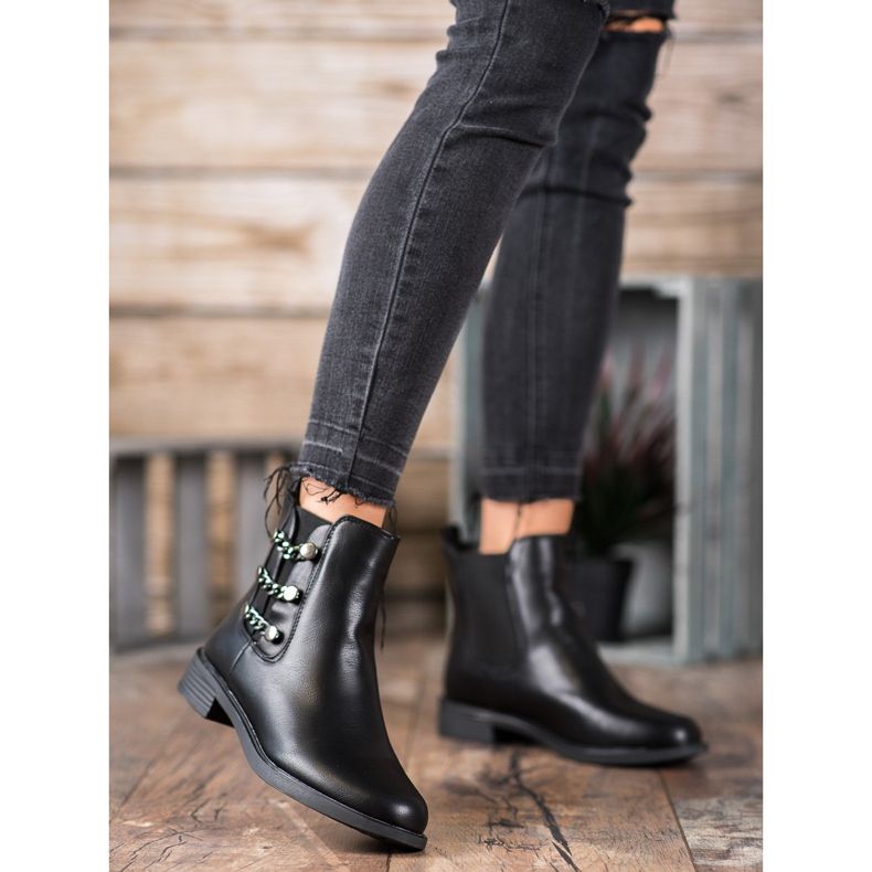 SHELOVET Bottines Chelsea élégantes le noir 2