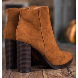 Super Me Bottes en daim à la mode brun 3