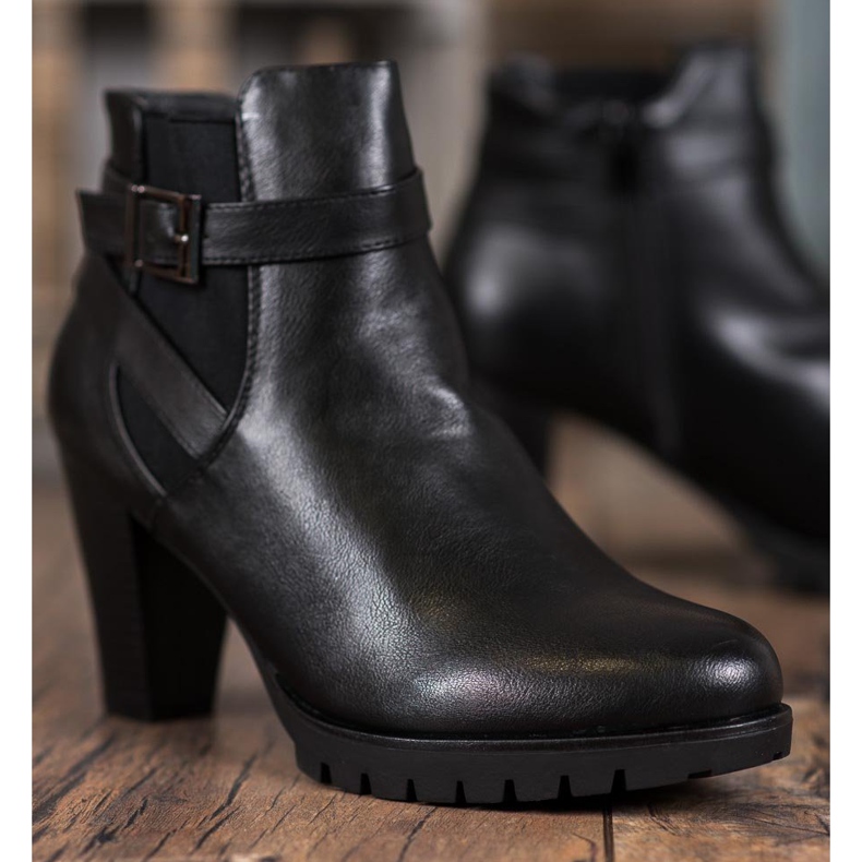 Anesia Paris Bottes noires à boucle 1