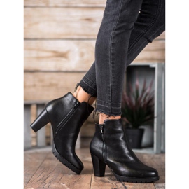 Anesia Paris Bottes élégantes en éco-cuir noir 1