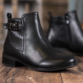 Nio Nio Bottes à la mode avec boucle le noir 3