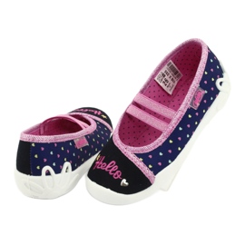 Chaussures enfant Befado 116X255 bleu marine rose 4