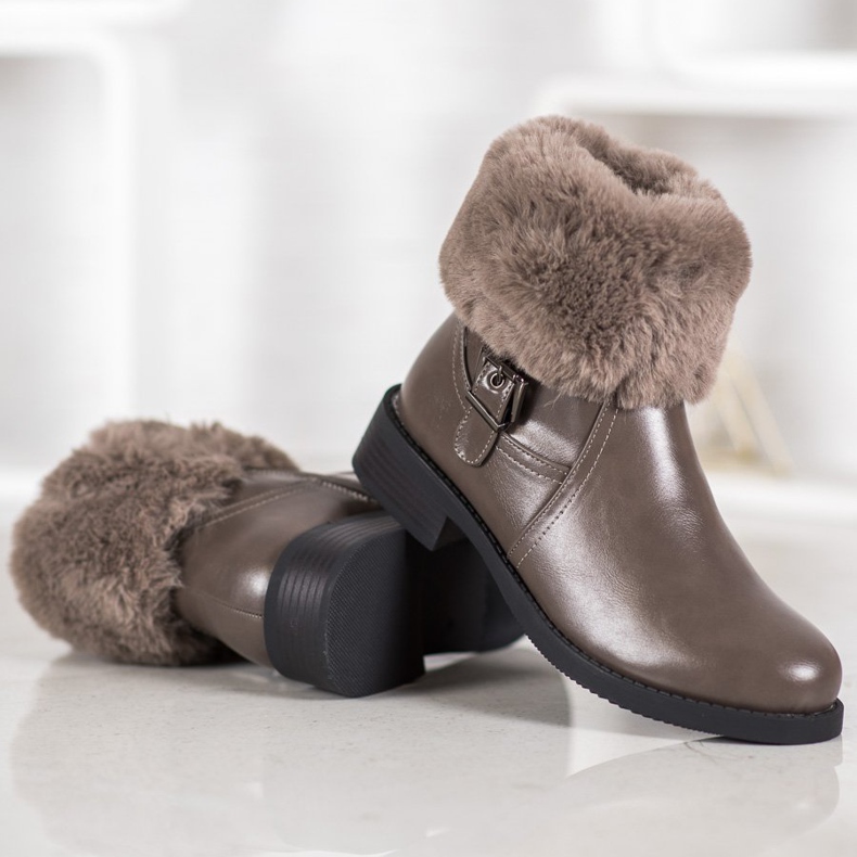 SHELOVET Ouvriers avec fourrure brun 1