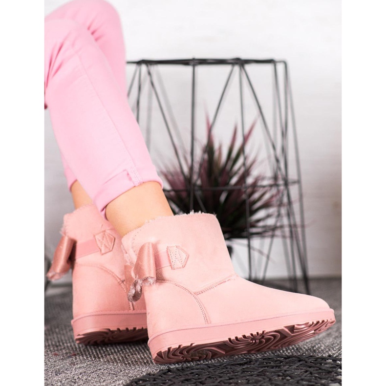 SHELOVET Poudre Mukluki Avec Un Arc rose 2