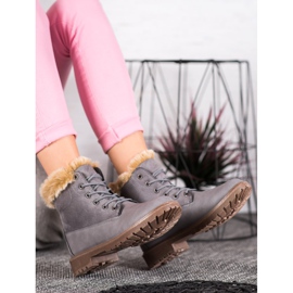 SHELOVET Trappeurs confortables gris 1 SHELOVET Trappeurs confortables gris 1