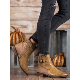Super Mode Bottes Avec Cubic Zirconia brun 1