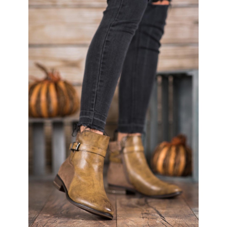 Super Mode Bottes Avec Cubic Zirconia brun 2