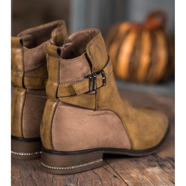 Super Mode Bottes Avec Cubic Zirconia brun 5