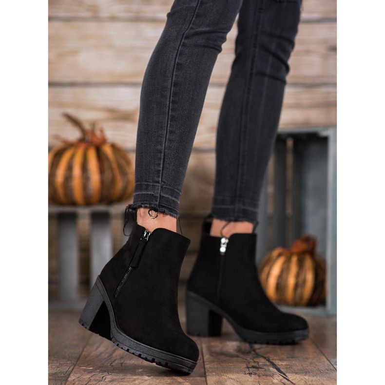 SHELOVET Bottes confortables sur la plate-forme noir 2