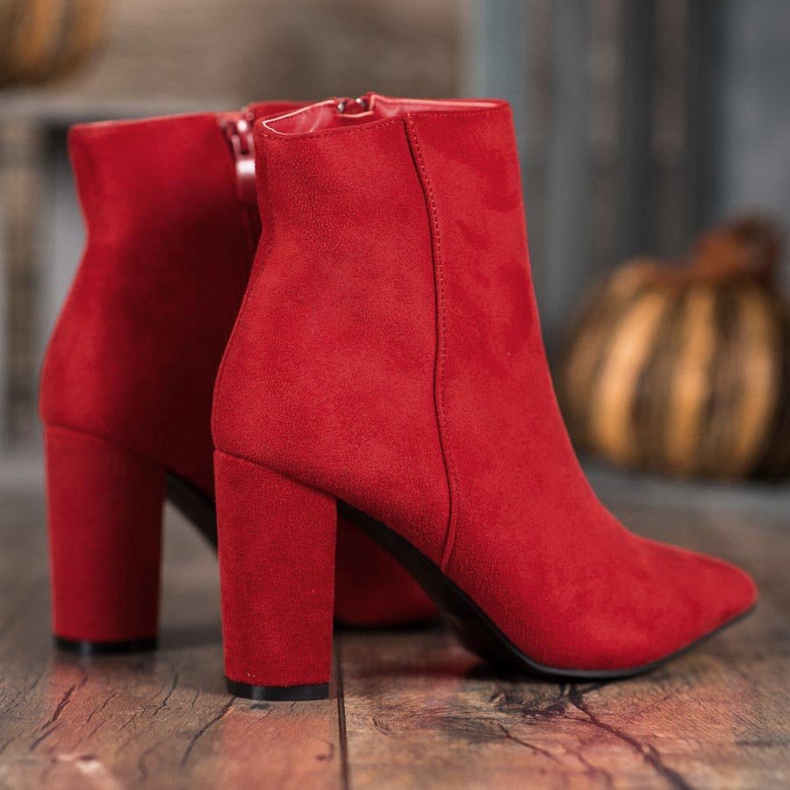 Super Me Bottes sexy à talons hauts rouge 1