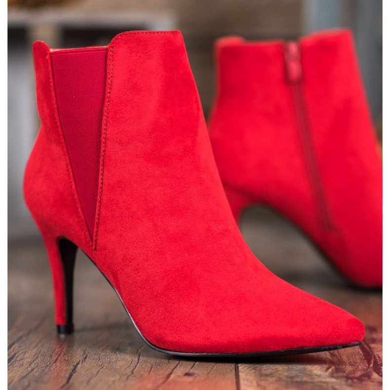 Marquiz Bottes sur un talon haut rouge 1