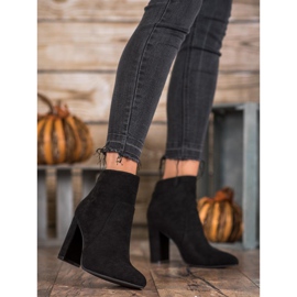 Ideal Shoes Bottes classiques sur un poteau le noir 4