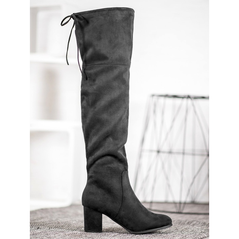 Clowse Bottes en daim élégantes noir 2