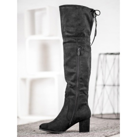 Clowse Bottes en daim élégantes le noir 3