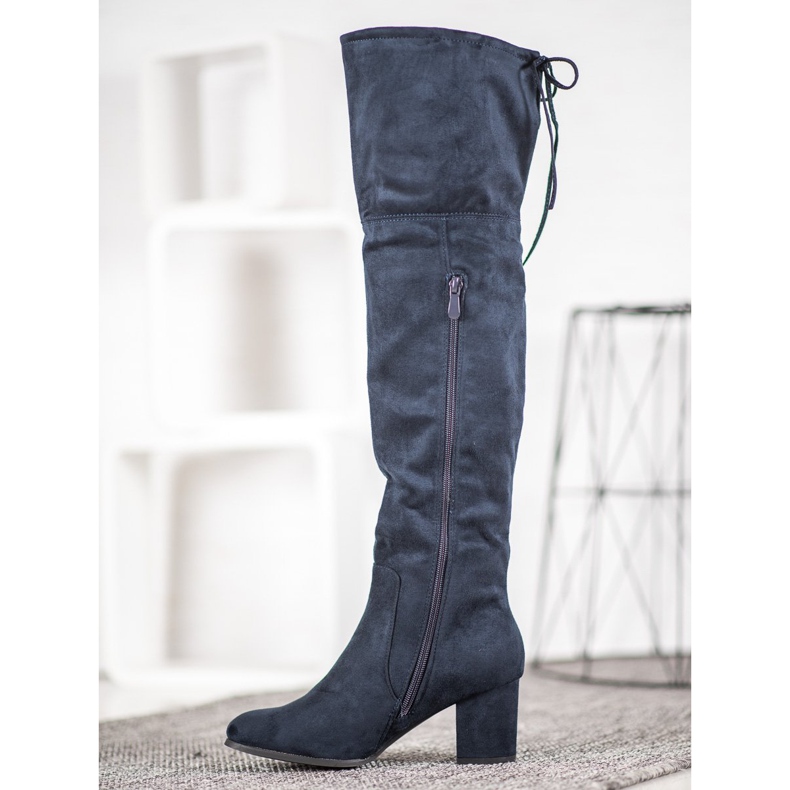 Clowse Bottes en daim élégantes bleu 1