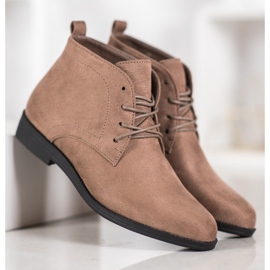 Goodin Bottes en daim confortables brun 3