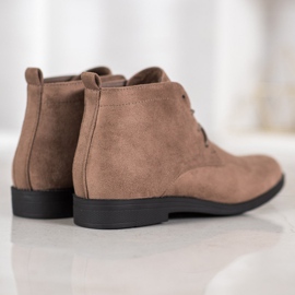 Goodin Bottes en daim confortables brun 4