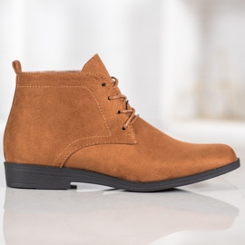 Goodin Bottes en daim confortables brun 2