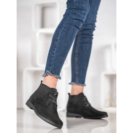 Goodin Bottes en daim confortables le noir 3