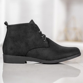 Goodin Bottes en daim confortables le noir 4