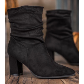 Super Mode Bottines à enfiler à talons hauts le noir 4