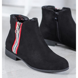 SHELOVET Chaussons chauds avec fermeture éclair noir 1