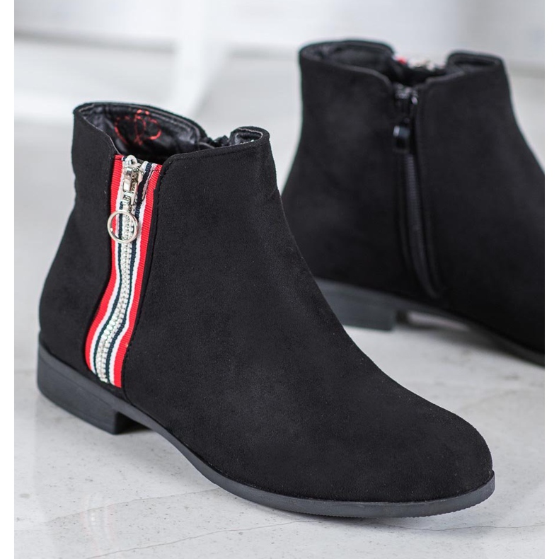 SHELOVET Chaussons chauds avec fermeture éclair noir 1