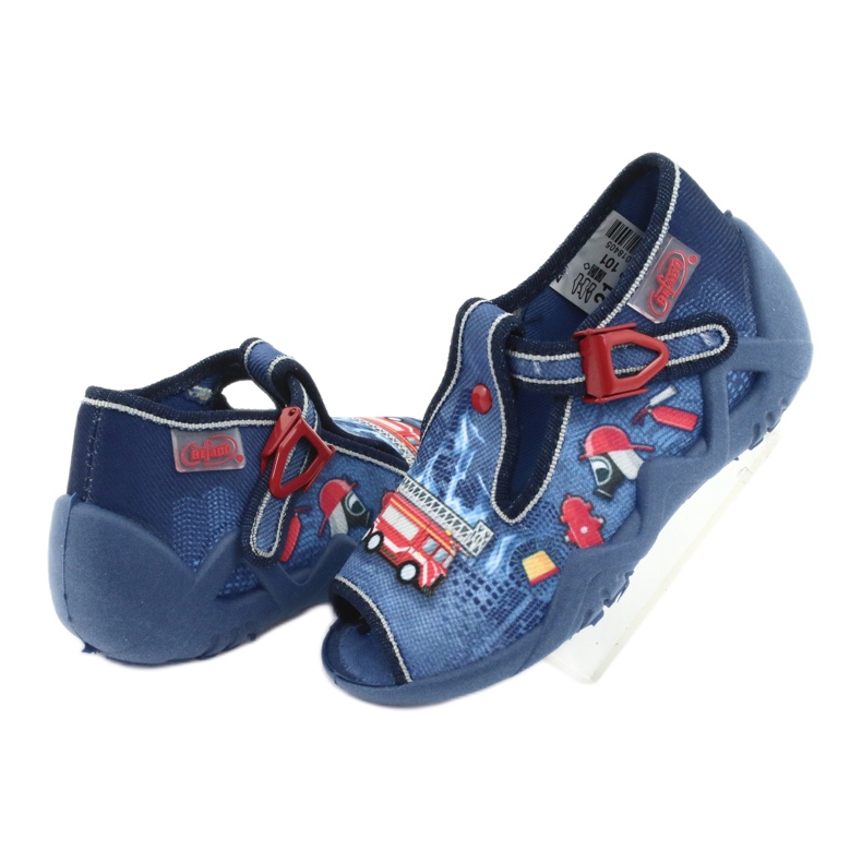 Chaussures pour enfants Befado 217P101 rouge bleu marine bleu 4