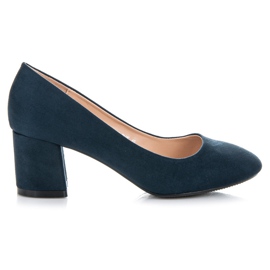 Fama Escarpins en daim sur un pilier bleu 3