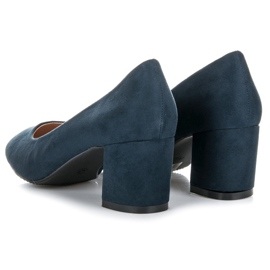 Fama Escarpins en daim sur un pilier bleu 1