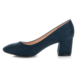 Fama Escarpins en daim sur un pilier bleu 4