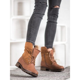 SHELOVET Bottes Marron Avec Peau De Mouton brun 1